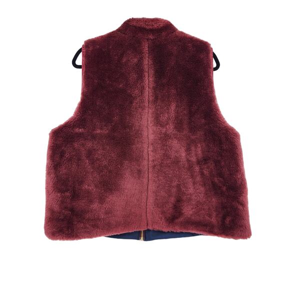 J.CREW Women's Plush Fleece Excursion Vest Crimson Maple Style E1535 Size XXL - Picture 5 of 6